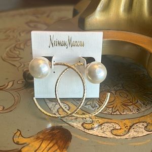 Pearl Gold Hoops